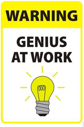 Genius At Work Poster Paper Print