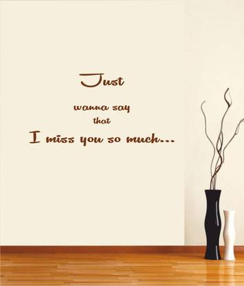 RITZY 60.96 cm I Miss You Sooo Much Living Room Wall Quotes Self Adhesive Sticker