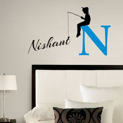 DECOR KAFE 55.88 cm Fishing Style Name NISHANT Wall Covering Size : (56 X 36 CM ) Self Adhesive Sticker