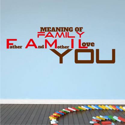 Decor Villa 129 cm Decor villa Meaning Of Family Wall Wall Decal & Sticker Self Adhesive Sticker