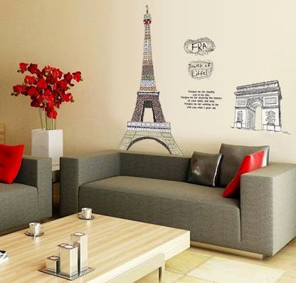 SYGA Eiffel tower wall Removable Sticker
