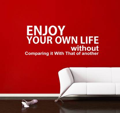 Creatick Studio 152.4 cm Enjoy Life Quote Wall Decal Self Adhesive Sticker