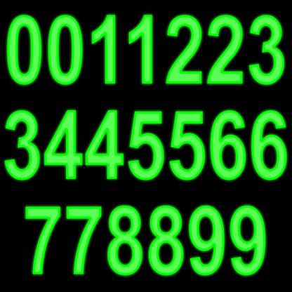 Onebuy 30 cm Onebuy Glowing Double Number Glow in the Dark Sticker