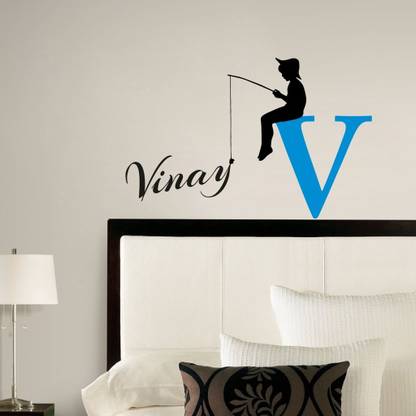 DECOR KAFE 55.88 cm Fishing Style Name VINAY Wall Covering Size : (56 X 36 CM ) Self Adhesive Sticker