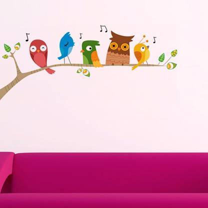 Aquire 80 cm Singing Funny Birds 7262 Self Adhesive Sticker