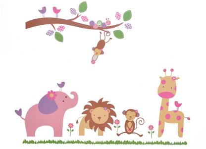 WoW Wall Stickers Zoo Themed Kids Removable Sticker