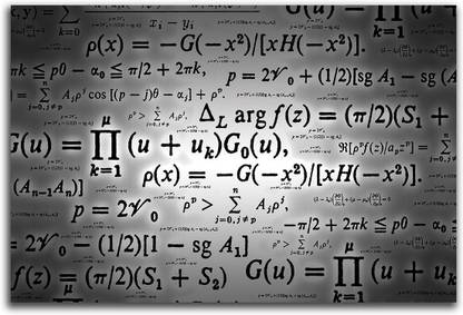 Artifa 40 cm Mathematical formulas Wall/Door Sticker Self Adhesive Sticker