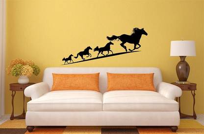 Asmi Collections 140 4 Running Horses Sticker