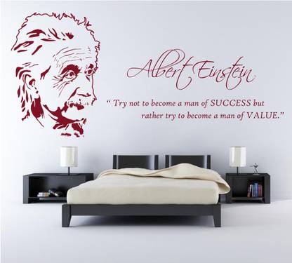 Creatick Studio 132.08 cm The Legend Albert Einstein Wall sticker Self Adhesive Sticker
