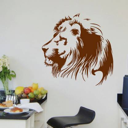 Decor Villa 58 cm Decor villa Big Lion Wall Decal & Sticker Self Adhesive Sticker
