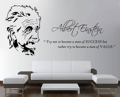 Creatick Studio 91.44 cm The Legend Albert Einstein Wall Sticker Self Adhesive Sticker