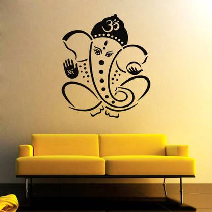 Impression Wall 46 cm Lord Ganesh Wall Sticker Self Adhesive Sticker