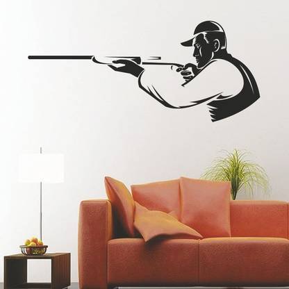 Impression Wall 68 cm Impression Wall Shooter Men Wall Decal Self Adhesive Sticker
