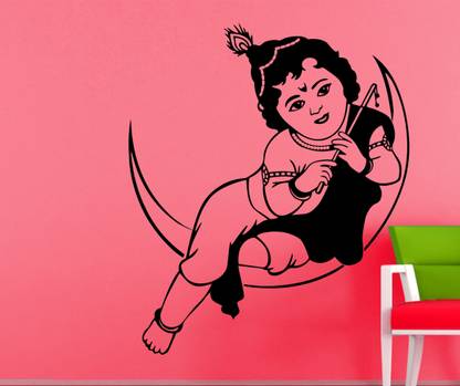 RNG 83 cm bal krishna Self Adhesive Sticker