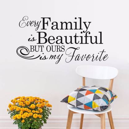 Decor Villa 58.42 cm Decor Villa Every family Wall Sticker Small - Size (23 x 12) Inch Sticker