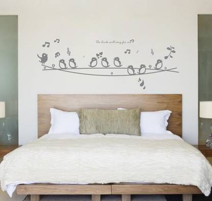 Creatick Studio 78 cm Creatick Studio Singing Birds Wall Decal Self Adhesive Sticker