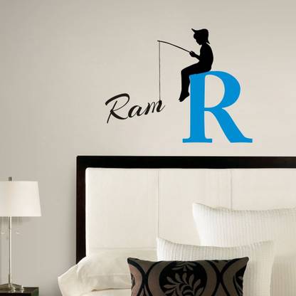 DECOR KAFE 55.88 cm Fishing Style Name RAM Wall Covering Size : (56 X 36 CM ) Self Adhesive Sticker