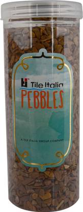 Tile Italia Pebbles Buff Yellow Unpolished Chips Polished Angular Slate Stone