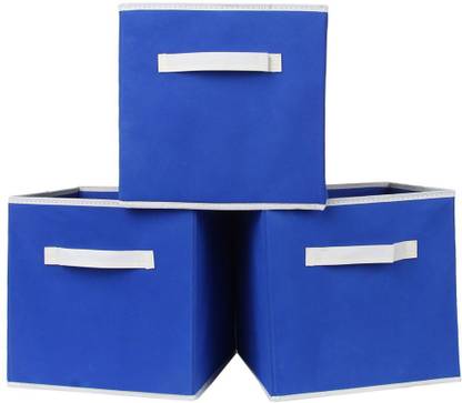 Uberlyfe Polyester 3 Cubies Storage Boxes Storage Basket