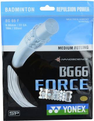 YONEX BG 66 FORCE ID WHITE 0.65 Badminton String - 10 m