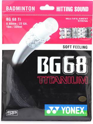 YONEX BG 68 Ti 0.68 Badminton String - 10 m
