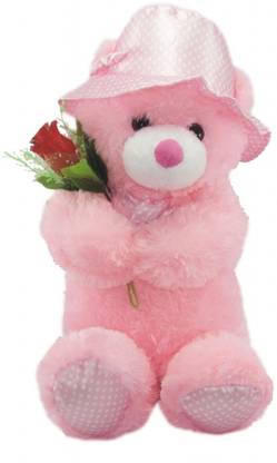 Tickles Cute Teddy with a Rose69 - 27 inch