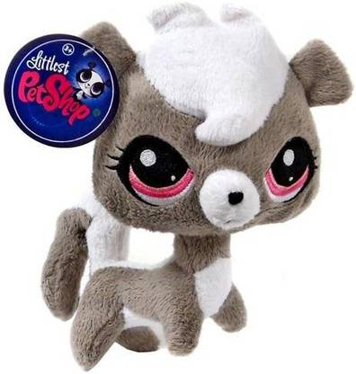 Littlest Pet Shop 6 Inch Plush Pet Pepper Clark Skunk School Bag