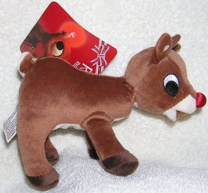Commonwealth Toy-Novelty Plush 5" Rudolph The Red Nosed Reindeer Doll School Bag