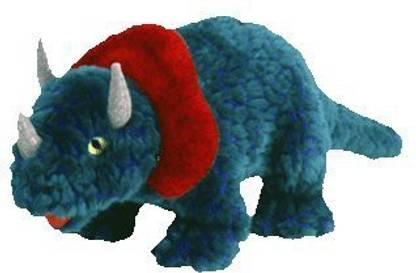 TY Beanie Babies 1 X Hornsly The Dinosaur