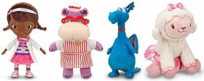 DISNEY Store/Disney Jr. Doc McStuffins, Hallie, Stuffy and Lambie Plush Doll Gift Set of 4 Stuffed A  - 24 inch