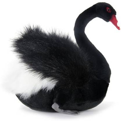 Hansa Black Swan Animal  - 8 inch