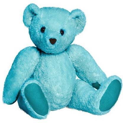 Bears For Humanity Large Organic Blue Teddy Bear Stuffed Plush Animal With Movable Arms And Legs.  - 24 inch