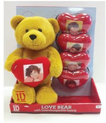 Play Visions 1D One Direction Plush Bear With Detachable Heart  - 6 inch