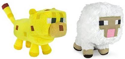 Mojang Minecraft Sheep And Ocelot Plush Set68 Inches