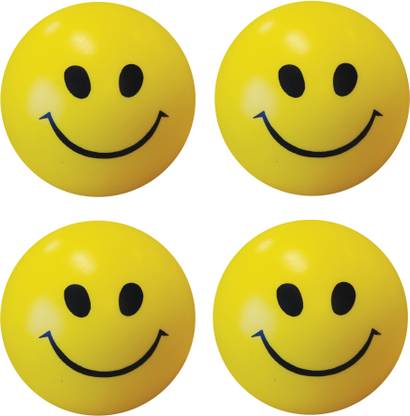 Bgroovy Smiley Face Squeeze Stress Ball - Set of 4  - 3 inch