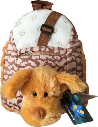 Starwalk Brown Dog Plush Bag स्कूल बैग
