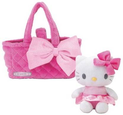 HELLO KITTY Plush In Bag Pink Ribbon