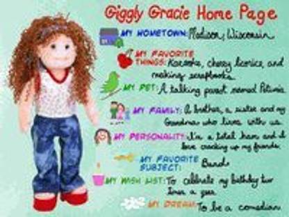 TY Beanie Bopper Giggly Gracie Finger Puppets
