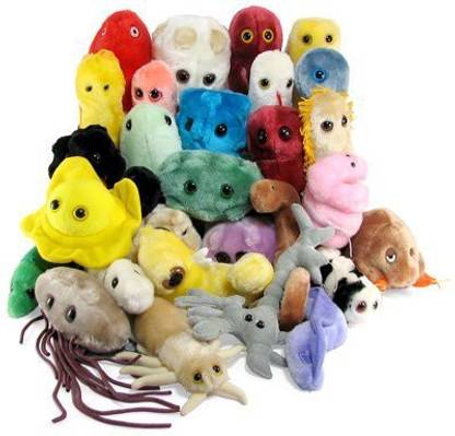 GIANT Microbes Herpes Plush School Bag