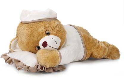 Starwalk Sleeping Bear Plush Beige Color  - 56 cm