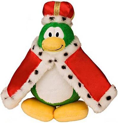 DISNEY Club Penguin Series 11 Plush Figure King Version 2 Includes Coin with Code!  - 6.5 inch