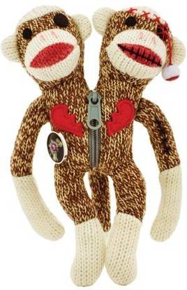 Kids Preferred Yarn Zombies Sock Monkey "Sokz" The Bipolar Juju  - 14 inch