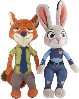 Kuhu Creations Zootopia Judy Hopps & Nick Wilde Plush Toy for Kids and Gift