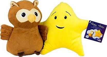 Super Simple Learning Twinkle Twinkle Owl & Star Official Plush Characters (2pc set)  - 25 inch