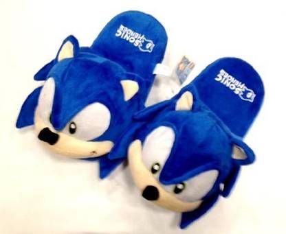 Sonic Plush Slipper Adult Universal Size Up To 10" Long School Bag