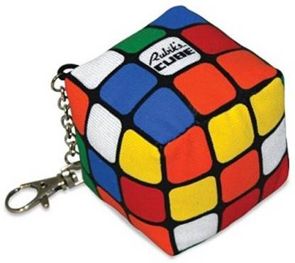 Toy Vault Rubik'S Cube Plush Keychain School Bag