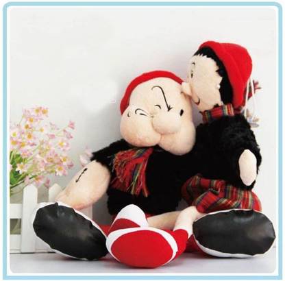Tickles Popoye the powerful sailor man with her beautiful Olive OYL  - 29 cm