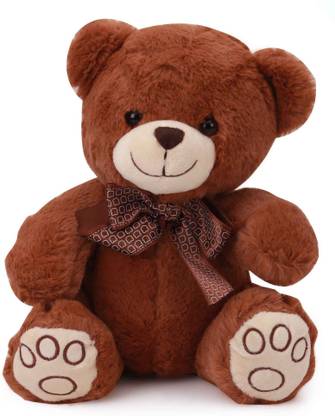 Starwalk Bear Plush Dark Brown Colour with Bow 25 cm  - 25 cm