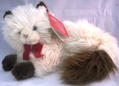 Russ Berrie Plush Peach Himalayan Kitten School Bag