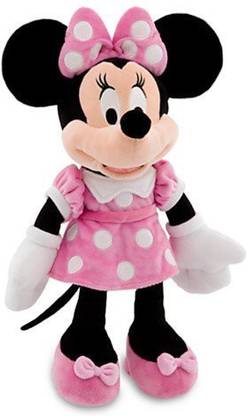 Mickey Mouse Disney 18" Minnie Mouse In Pink Dress Plush Doll